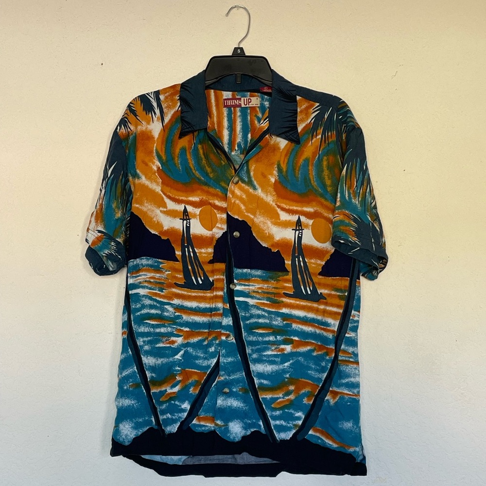 vintage sunset button-up